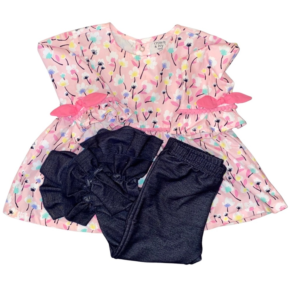 Crown and Ivy Girls 2 piece matching set